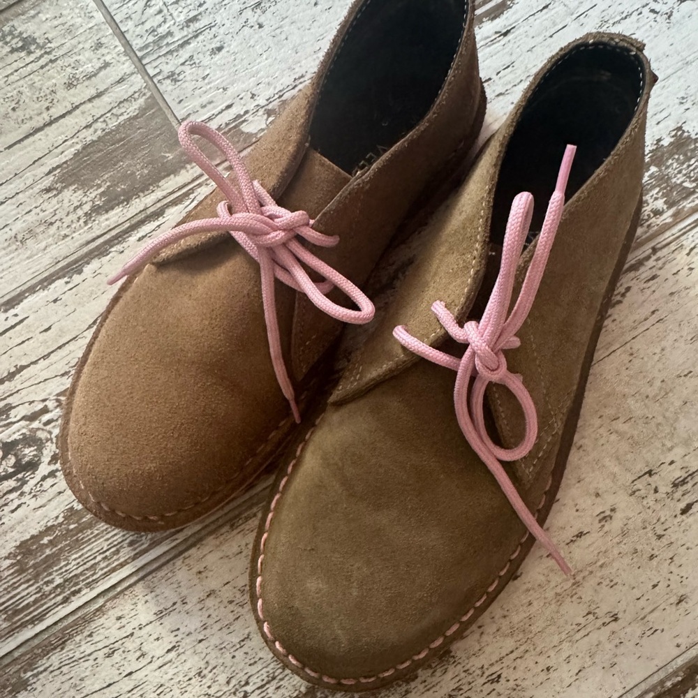 VELDSKOEN leather boots with pink soles and laces🤎🩷unisex but womens sizing🩷🤎 - Picture 16 of 16